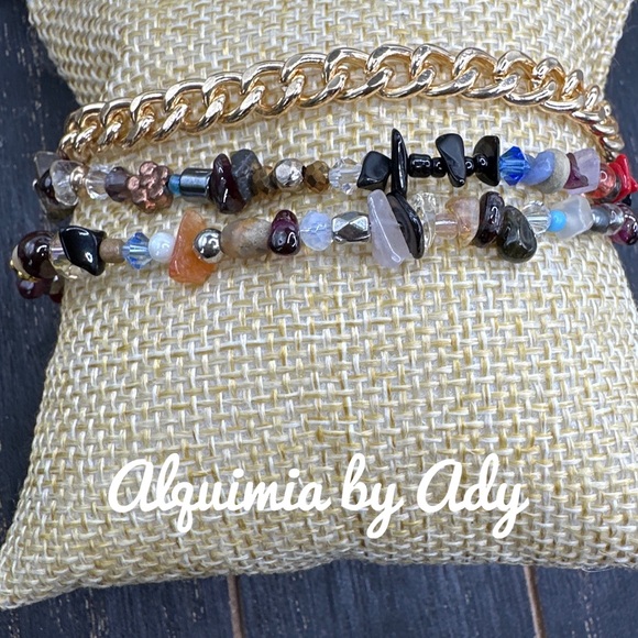 Alquimia Jewelry - NATURAL MULTI STONE CHUNKY WRAP BOHEMIAN BRACELET